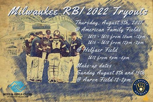 Rbi Summer 2022 Travel Tryouts American Family Field Milwaukee 5 August 2021 Milwaukee Summer 2022 Events