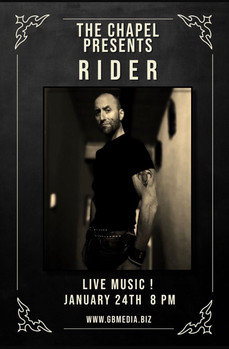 LIVE        MUSIC         FRIDAY                   Rider