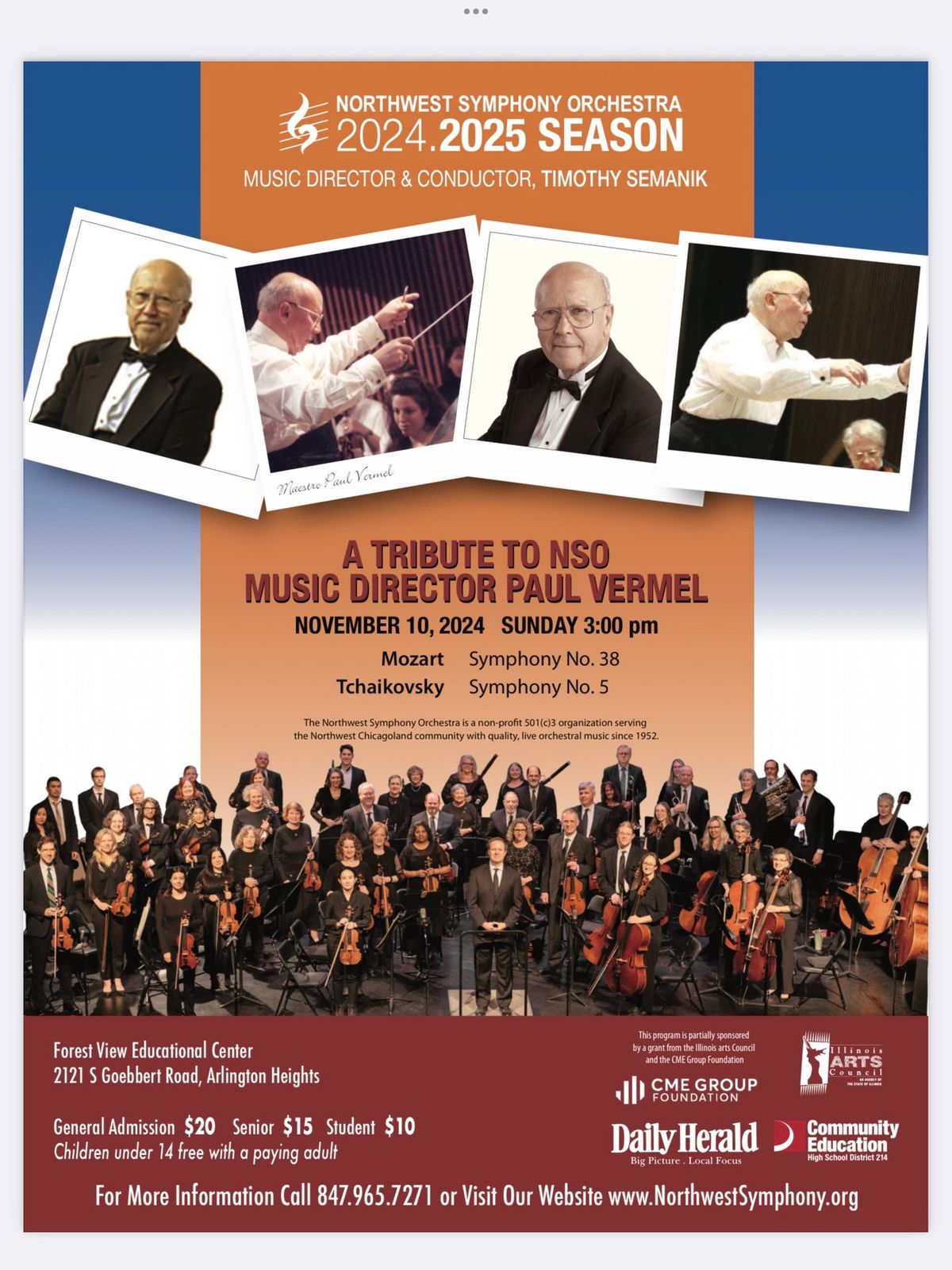 Season Opener Concert - A tribute to NSO director Paul Vermel 