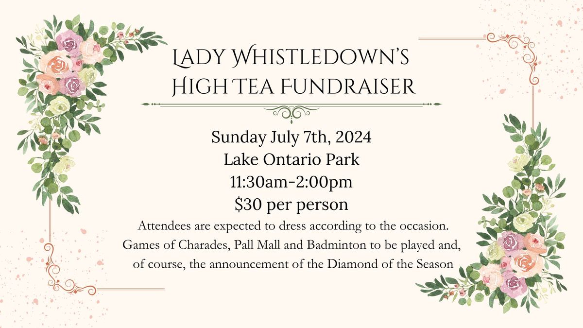 Lady Whistledown's High Tea Fundraiser