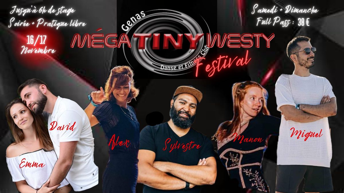 MEGA TINY WESTY FESTIVAL 1\u00e8re \u00e9dition: 6 intervenants, jusqu'\u00e0 6h de stages, 1 soir\u00e9e+ 1 pratique.