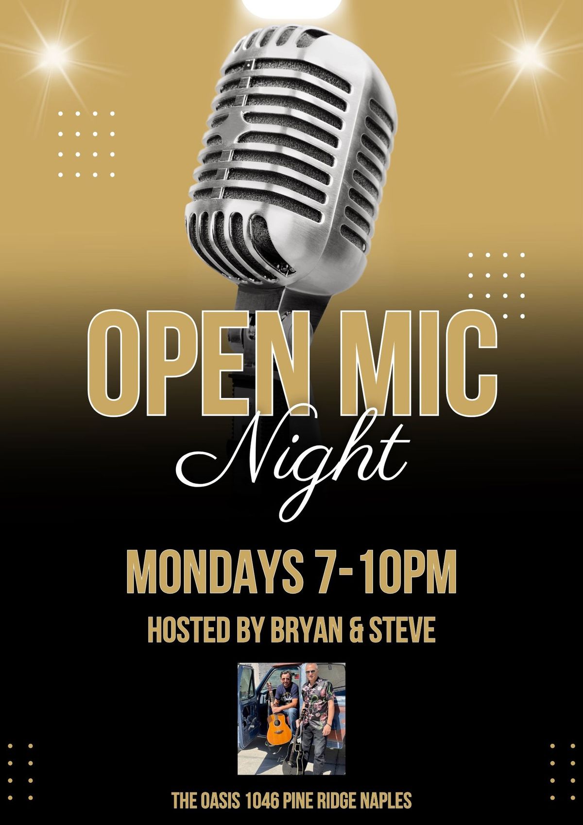 Monday Open Mic Night w\/Bryan & Steve