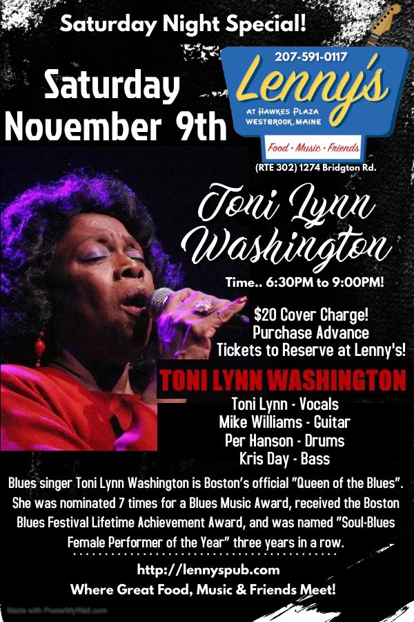 Toni Lynn Washington Live at Lennys Pub