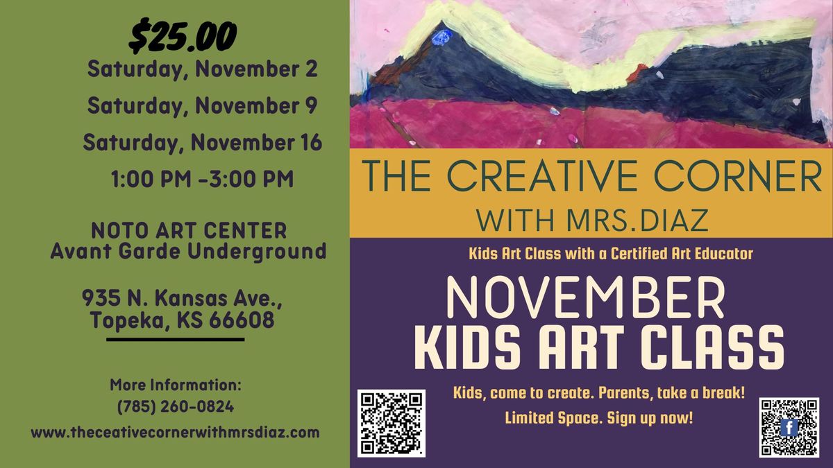 November Kids Art Classes