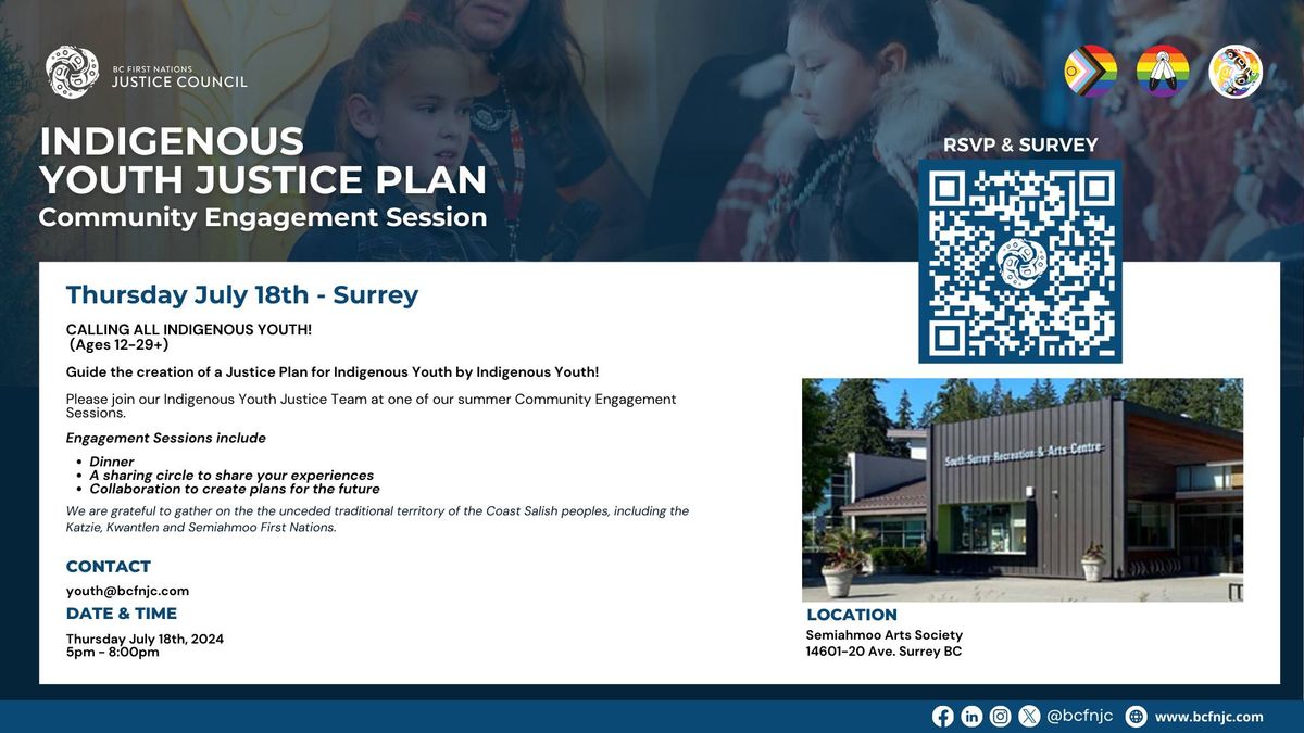 Indigenous Youth Justice Plan Engagement Session \u2013 Surrey