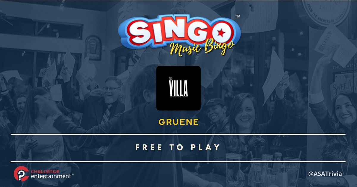 SINGO Music Bingo at The Villa
