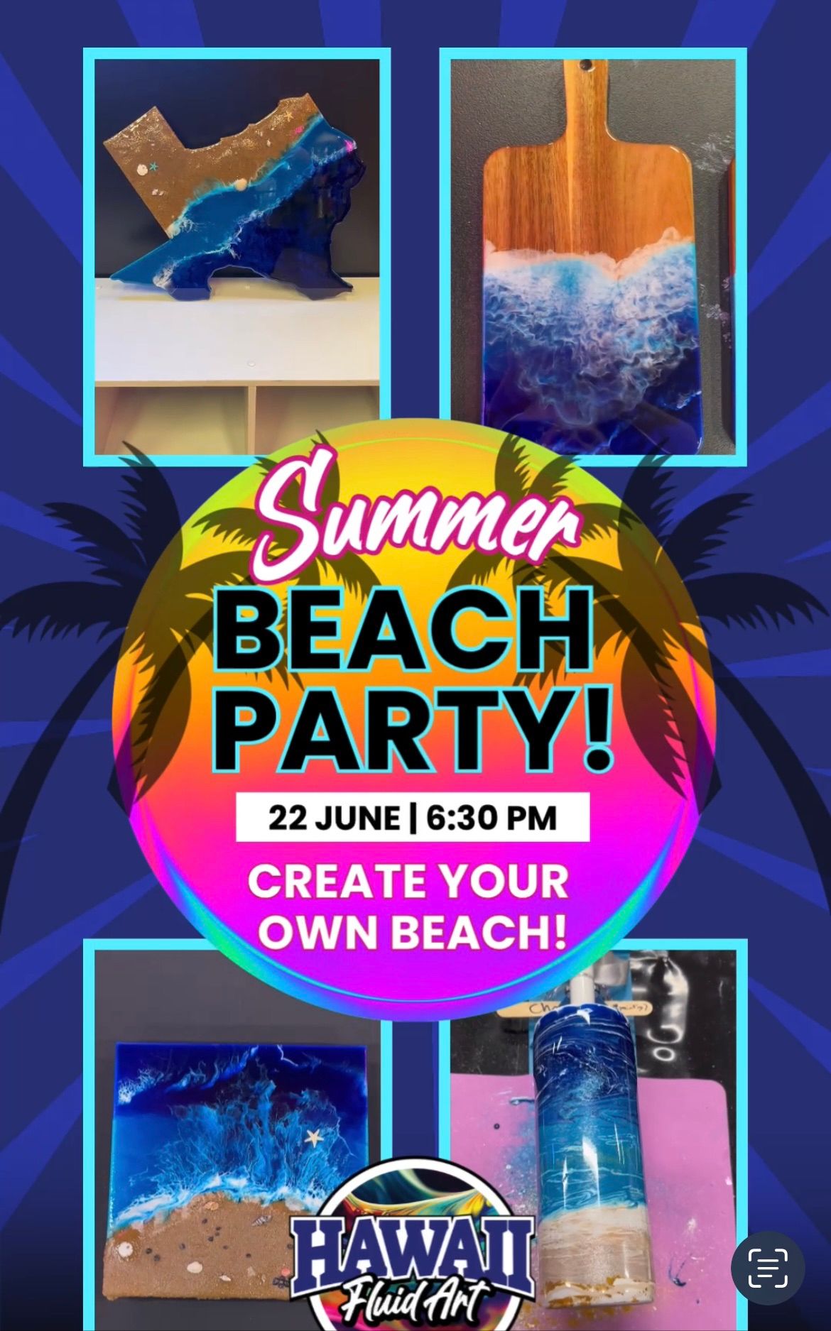 Summer Beach Party! Make your own resin beach art!