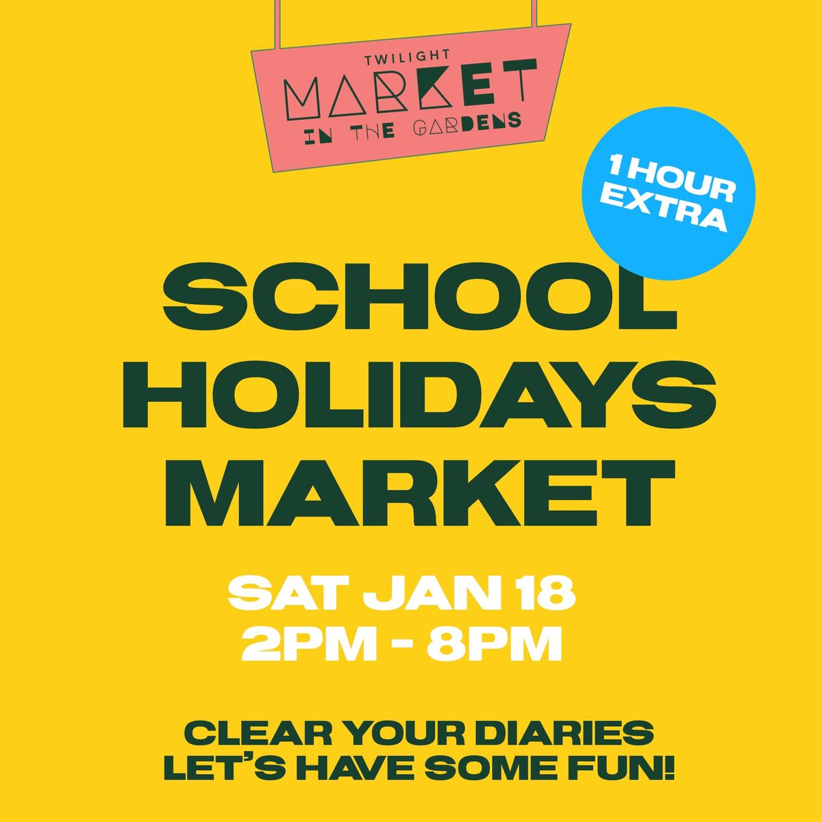 Twilight Market in the Gardens - School Holiday Edition