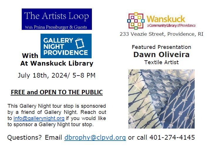 The Artists Loop With Gallery Night Providence At Wanskuck Library