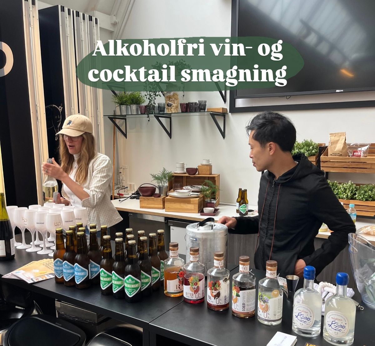 Alkoholfri vin- og cocktail smagning