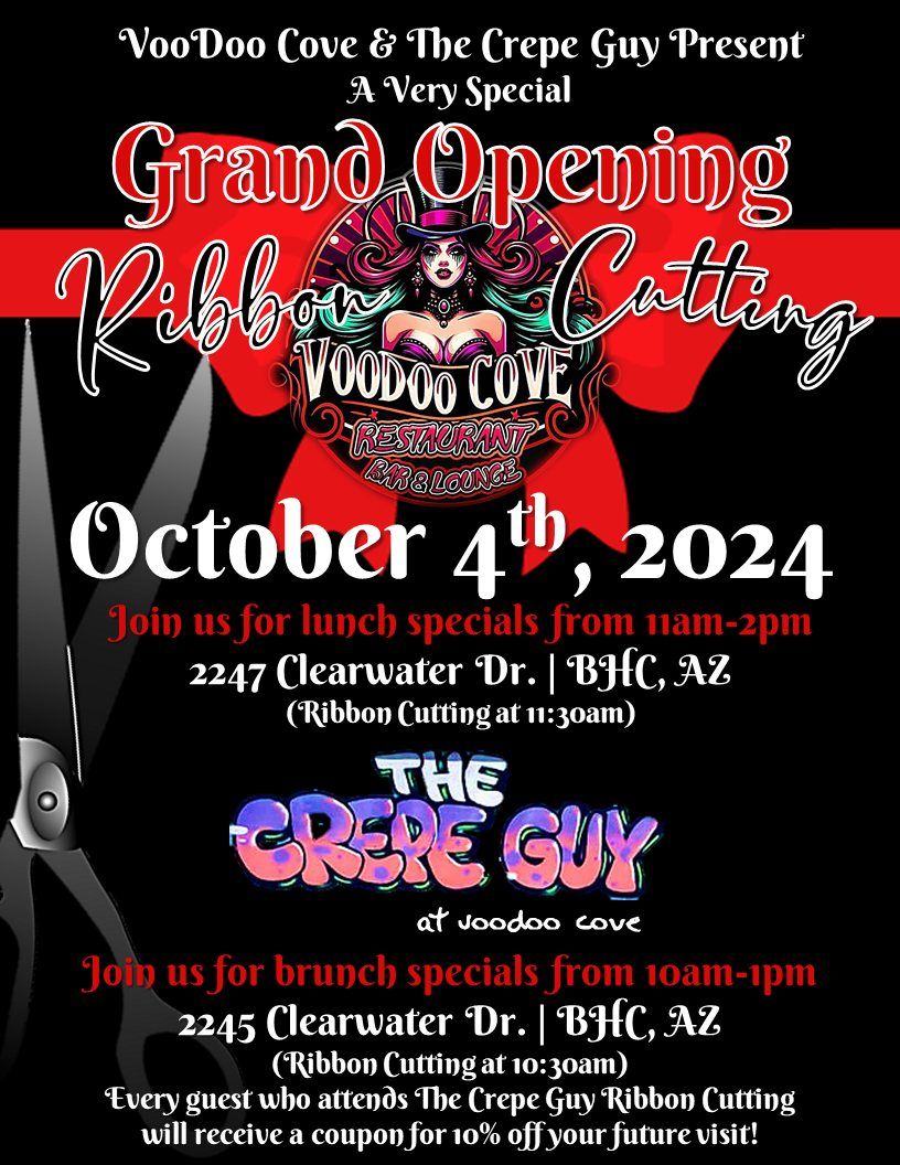 VooDoo Cove & The Crepe Guy Present a Very Special Grand Opening Ribbon Cutting