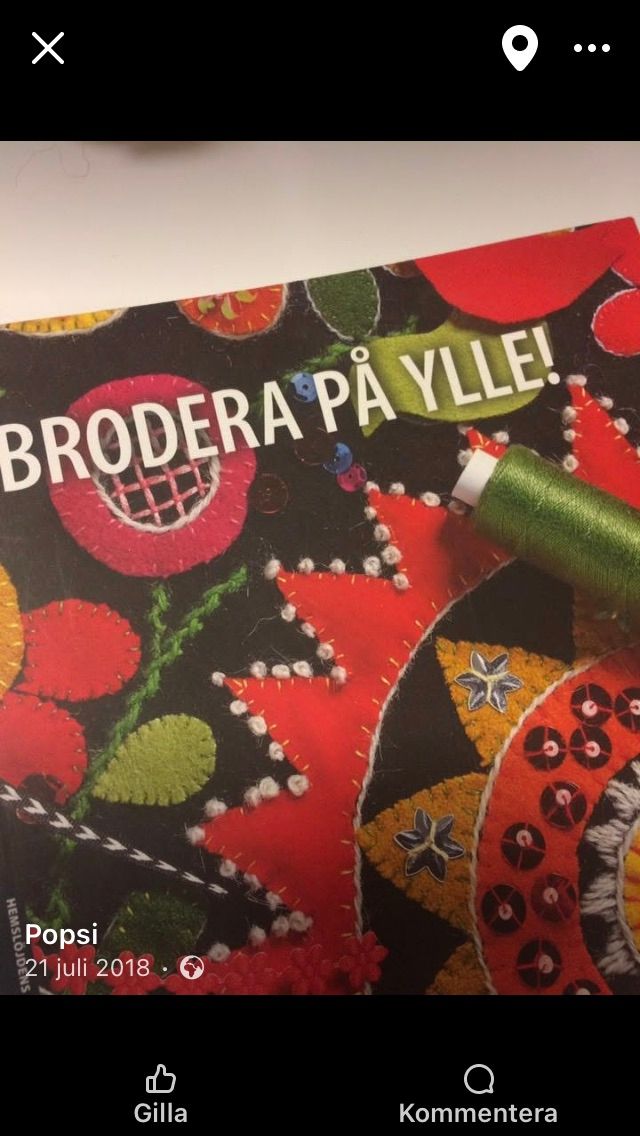 Kurs hos Popsi! Yllebroderi. P\u00e5l\u00e4ggs\u00f6m,applikation & grannl\u00e5t