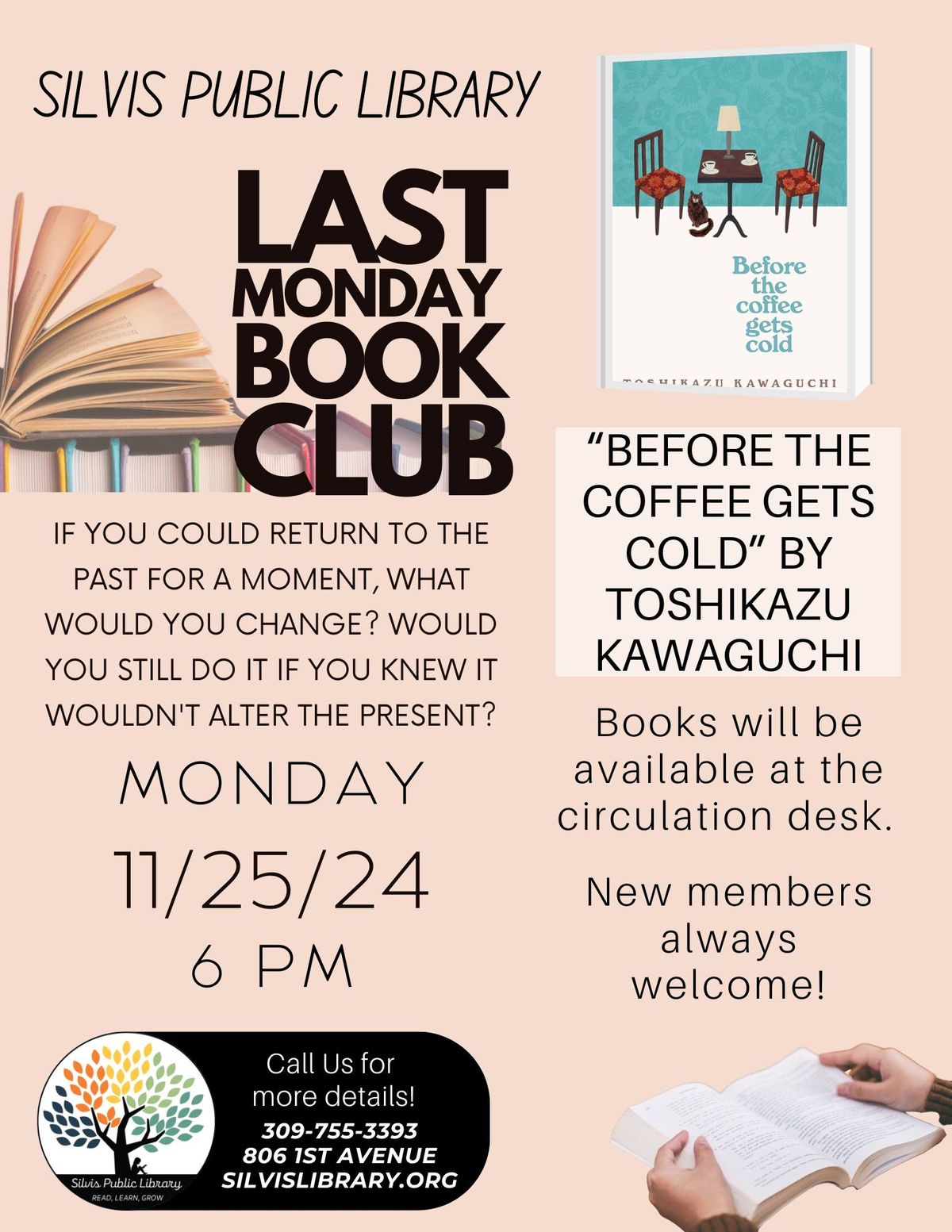 \ud83d\udce3 Last Monday Book Club: \u201cBefore the Coffee Gets Cold\u201d by Toshikazu Kawaguchi