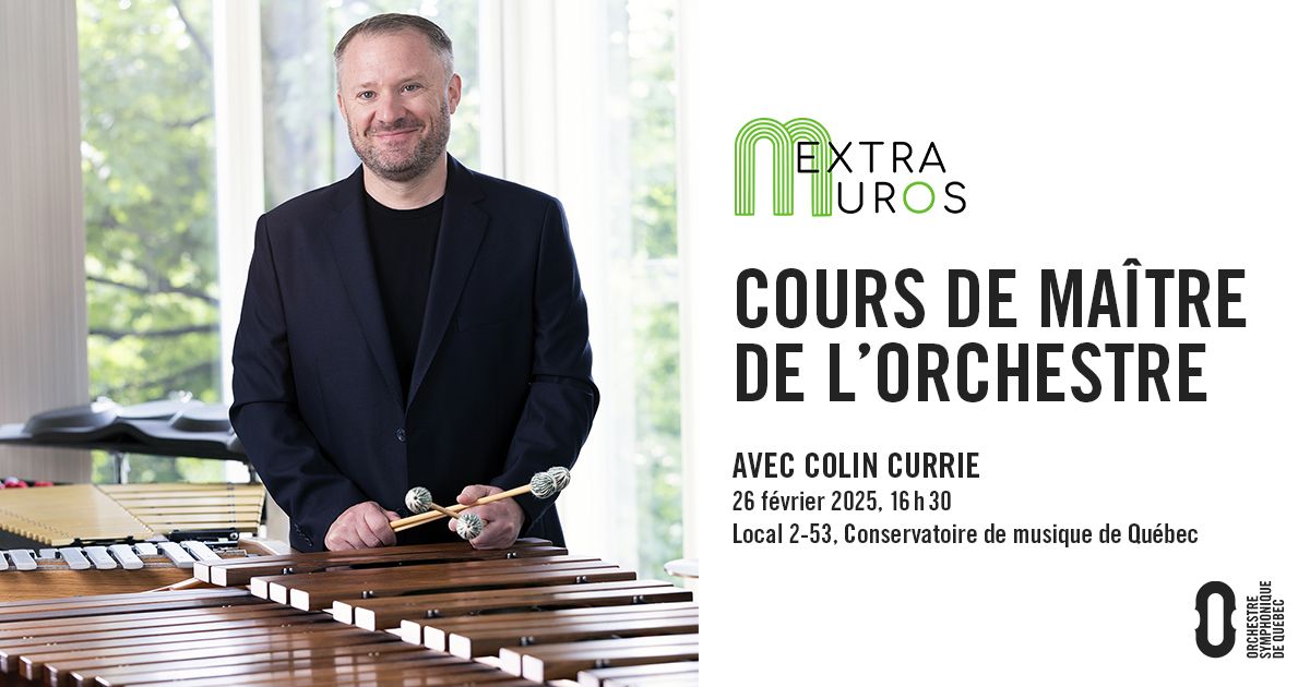 Cours de ma\u00eetre de percussion avec Colin Currie