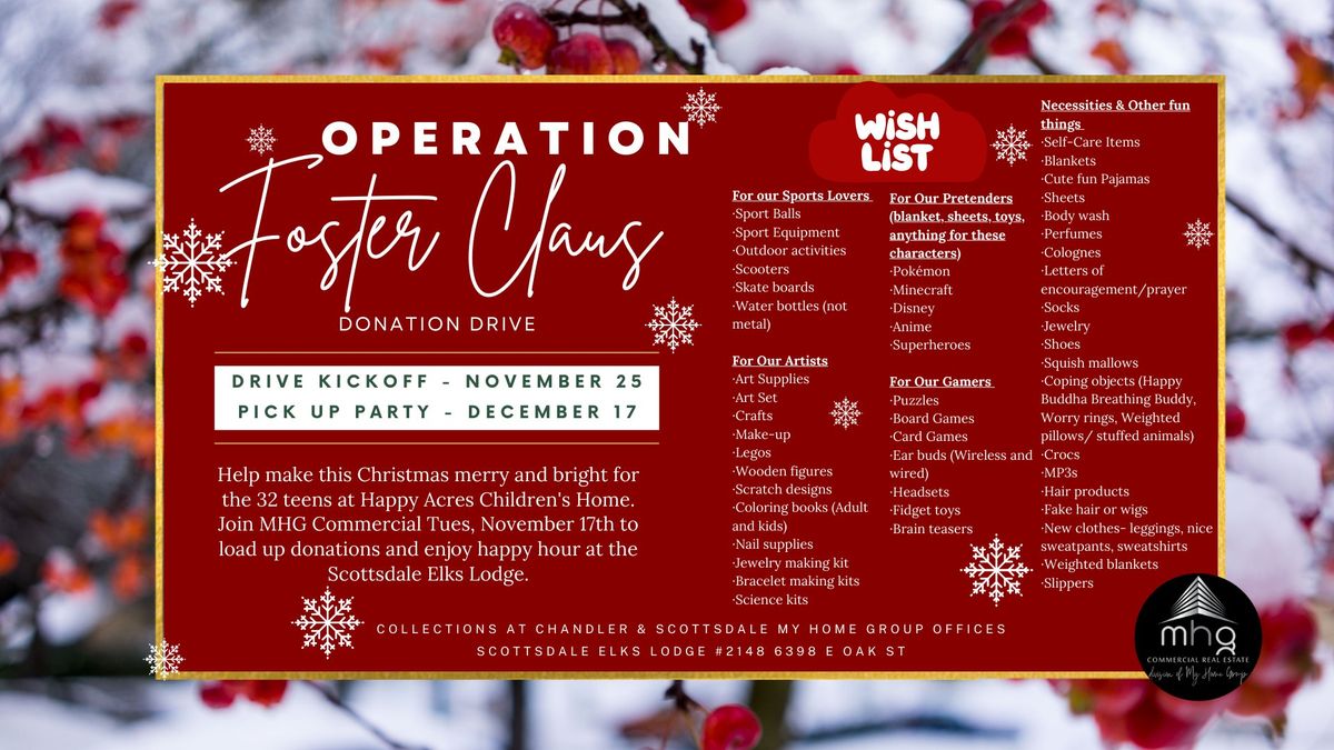 Operation Foster Claus - Donation Drive