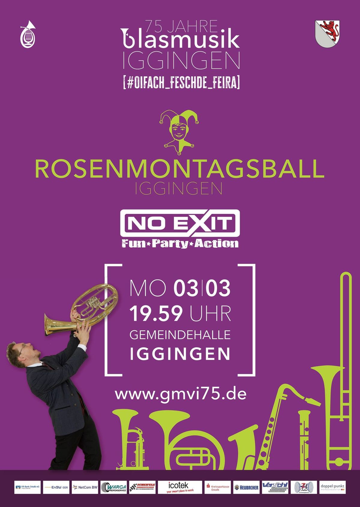 IGGINGER ROSENMONTAGSBALL 2025 mit NO EXIT Partyrock | GMV Iggingen