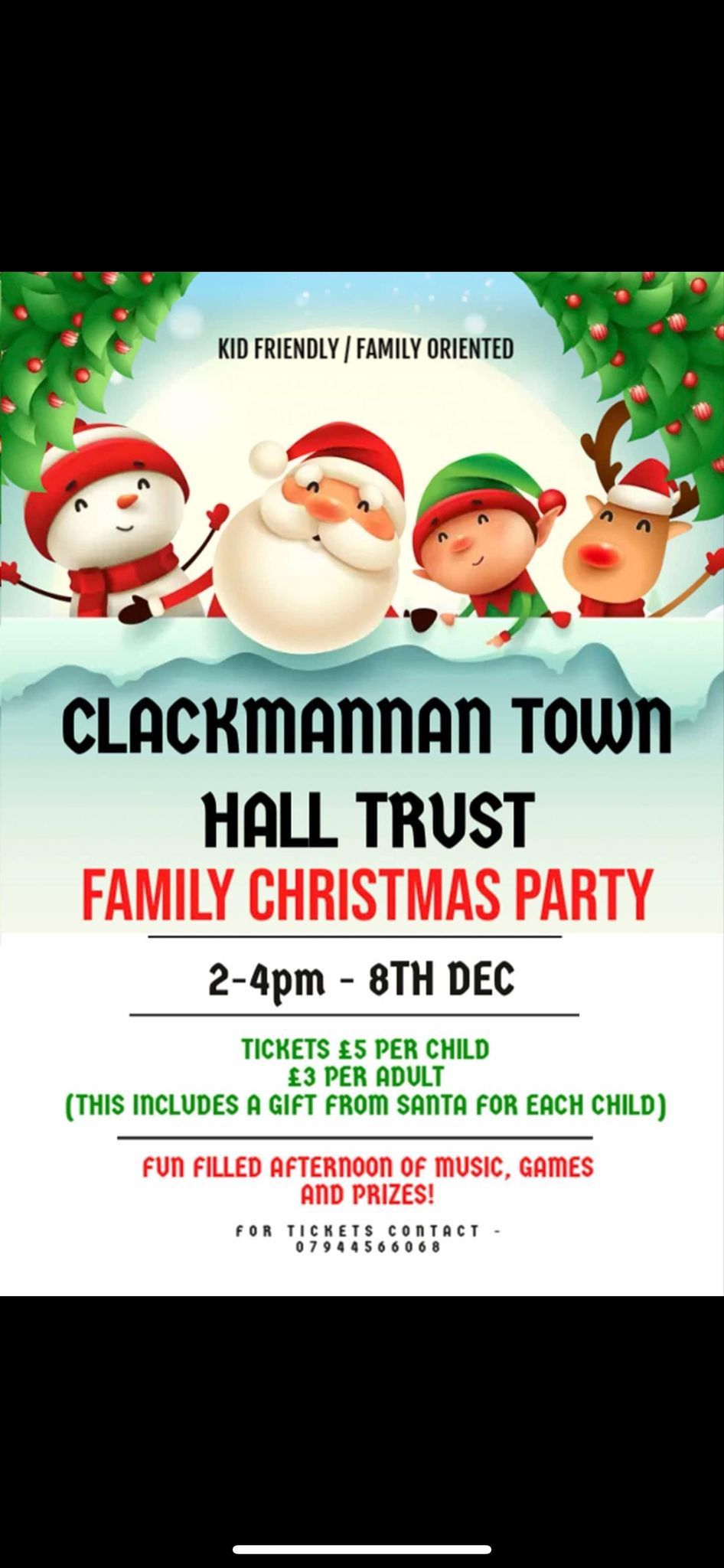 Clackmannan Town Hall Trust's Fun-Filled Afternoon and Santa Visit