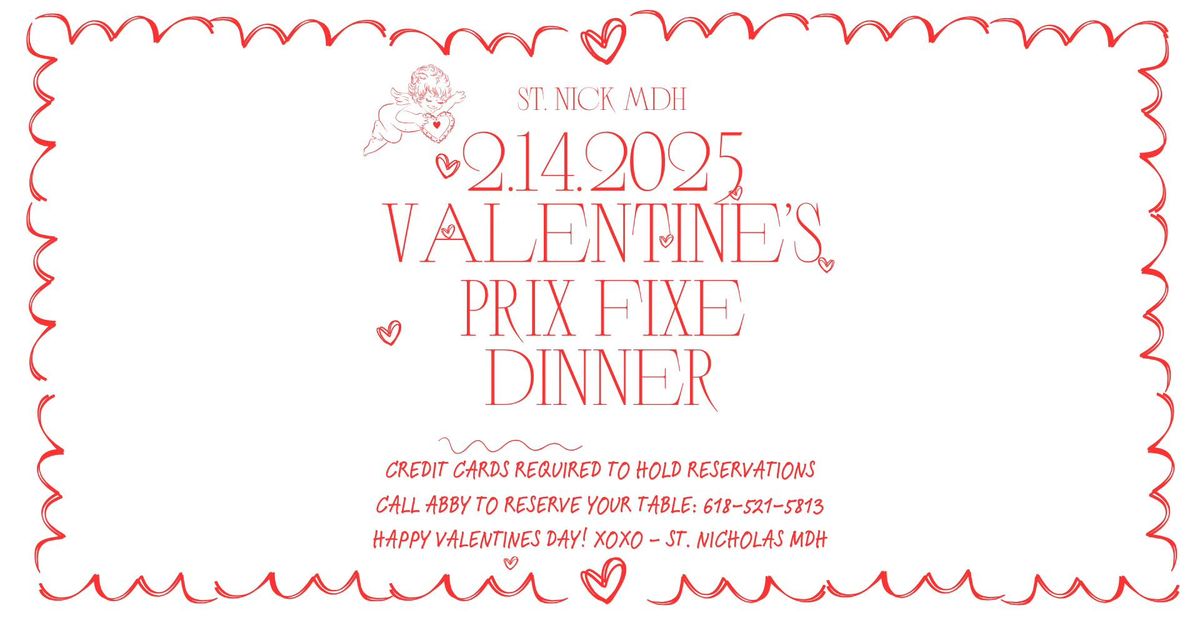 Valentines Day Prix Fixe Dinner