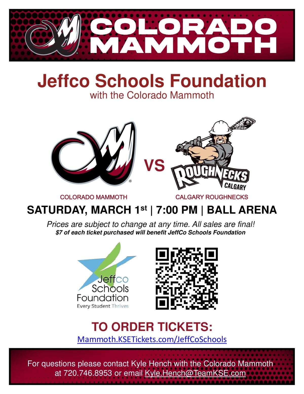 Colorado Mammoth vs. Calgary Roughnecks