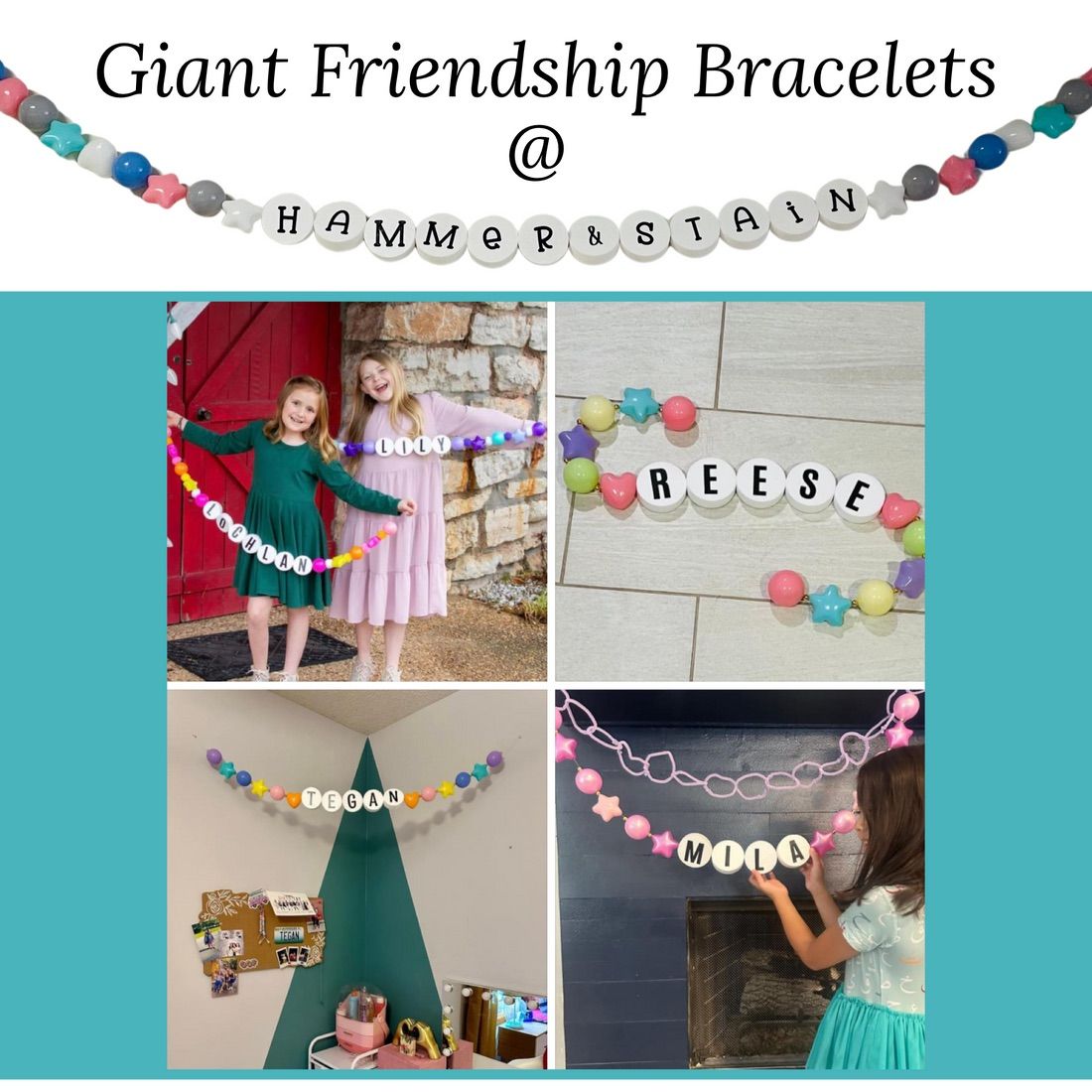 Giant friendship bracelets