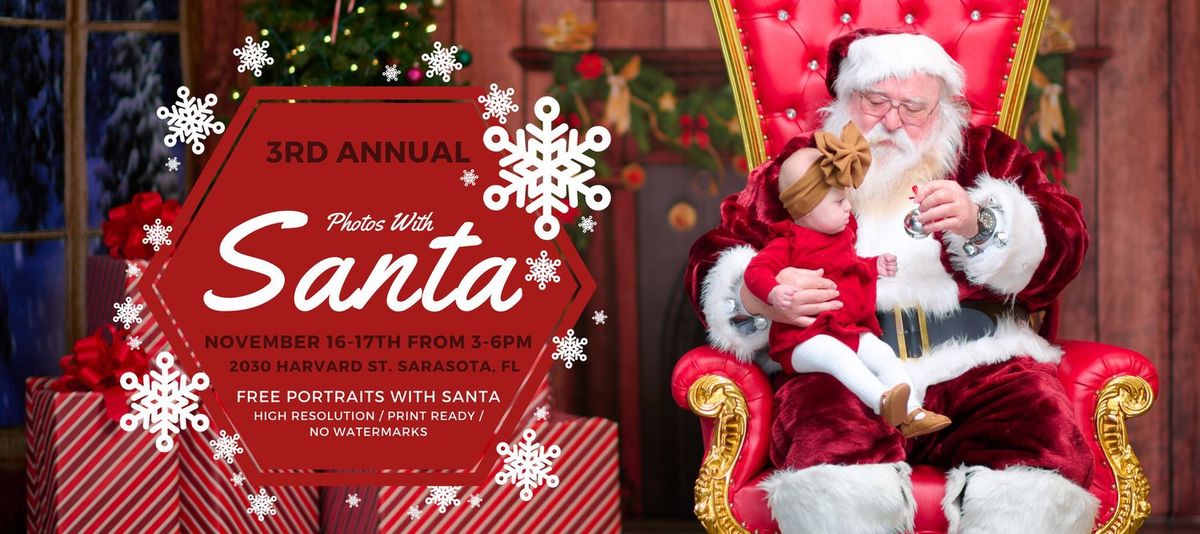 FREE children\u2019s portraits with Santa! 