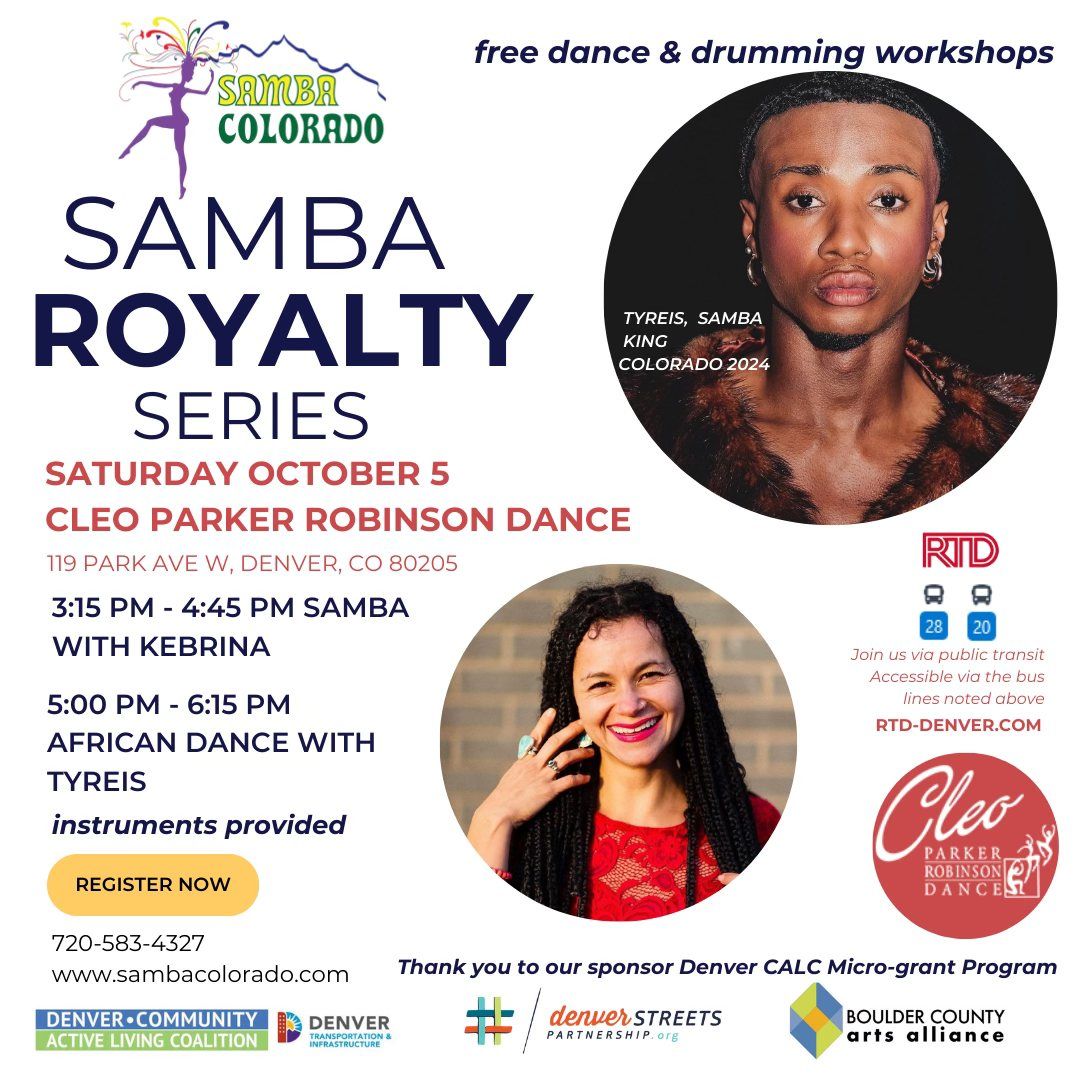 Samba Royalty Series: October 5 Free Classes