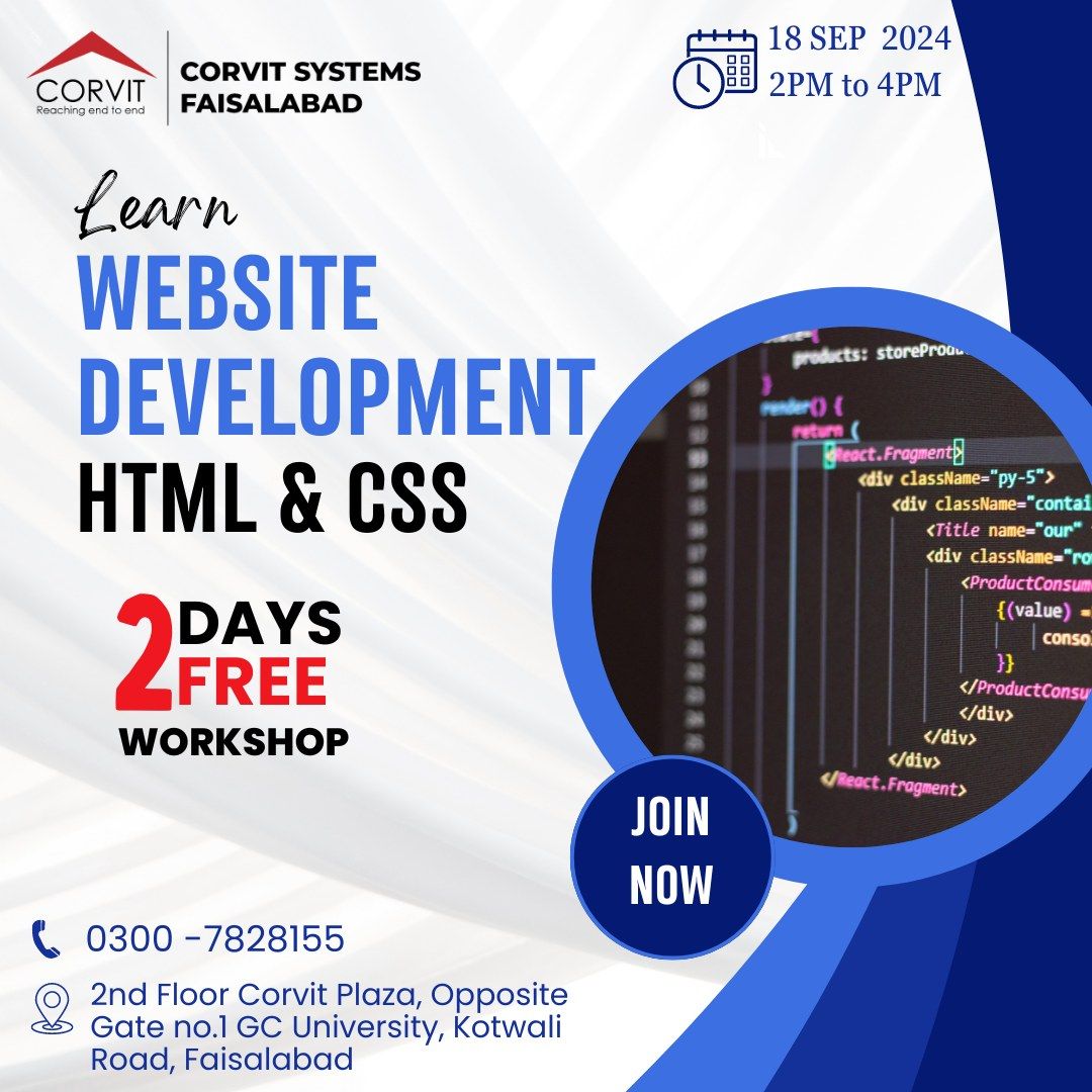 Learn Website Development (HTML + CSS) Workshop