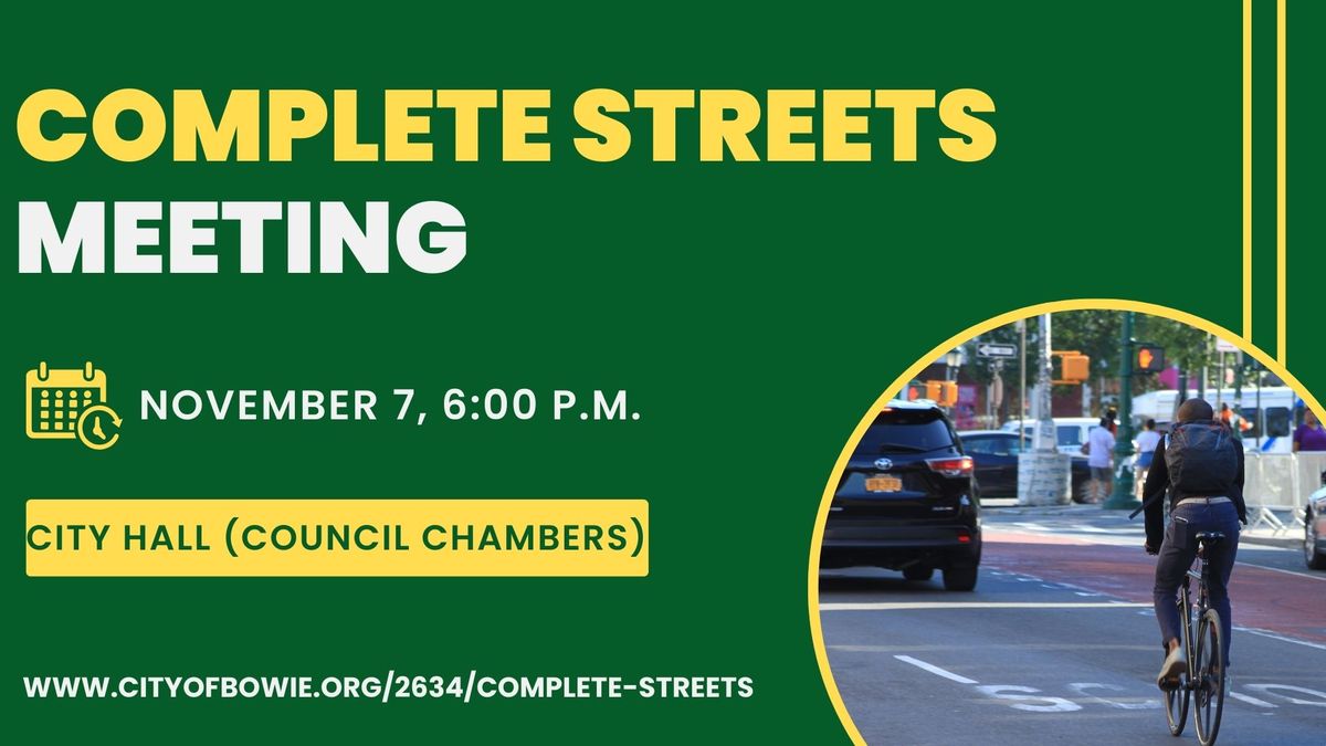 Complete Streets Stakeholders Meeting