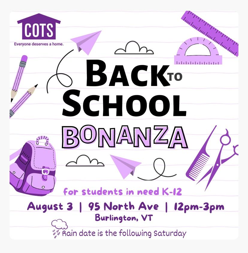 COTS Back to School Bonanza