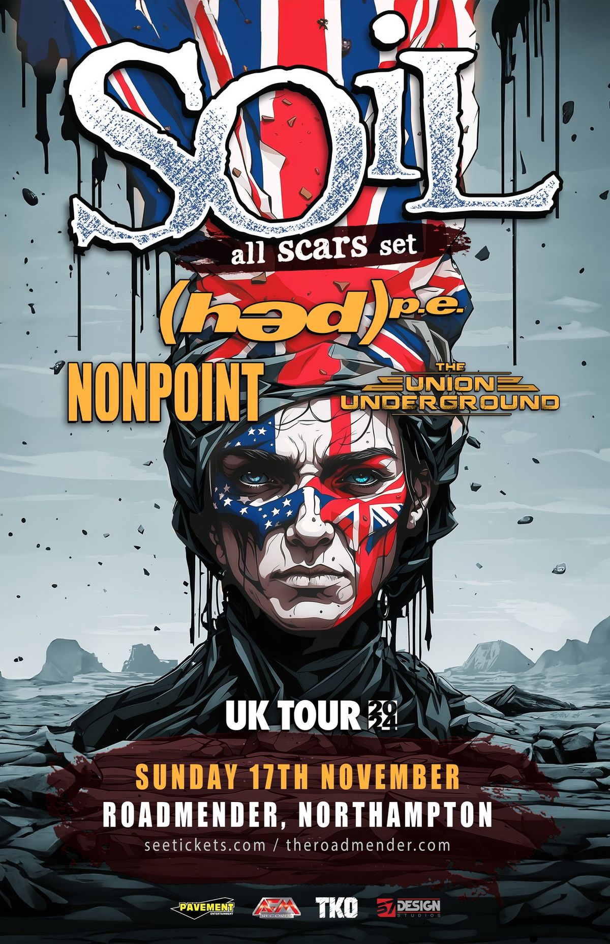 SOiL, (HED)P.E, Nonpoint & The Union Underground  | Roadmender, Northampton 