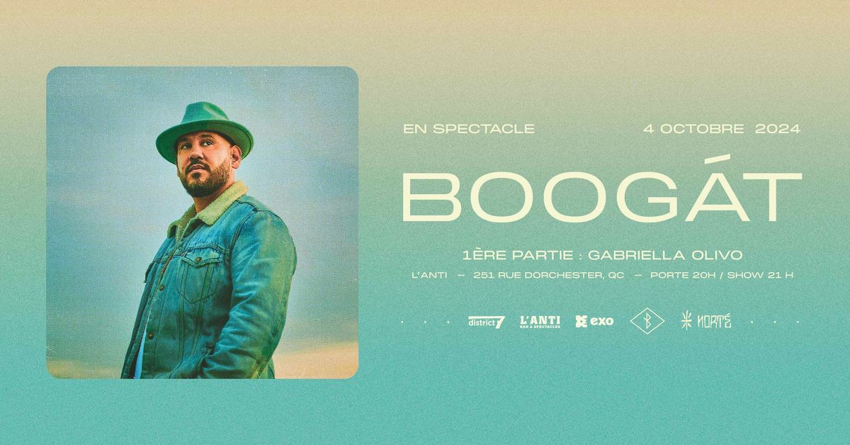 Boog\u00e1t avec Gabriella Olivo \/\/ Vendredi 4 octobre 2024 \/\/ L'Anti Bar & Spectacles