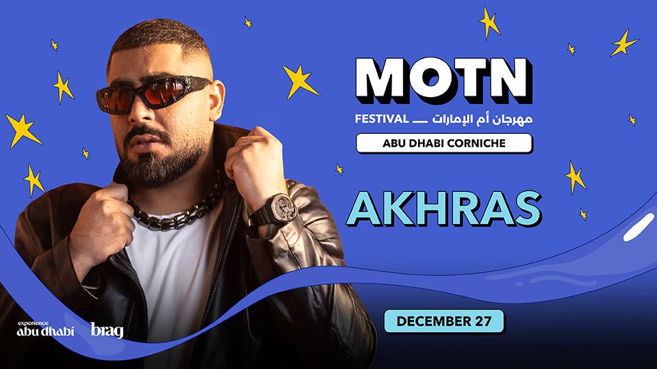 Akhras Live on December 27 at MOTN Festival Abu Dhabi