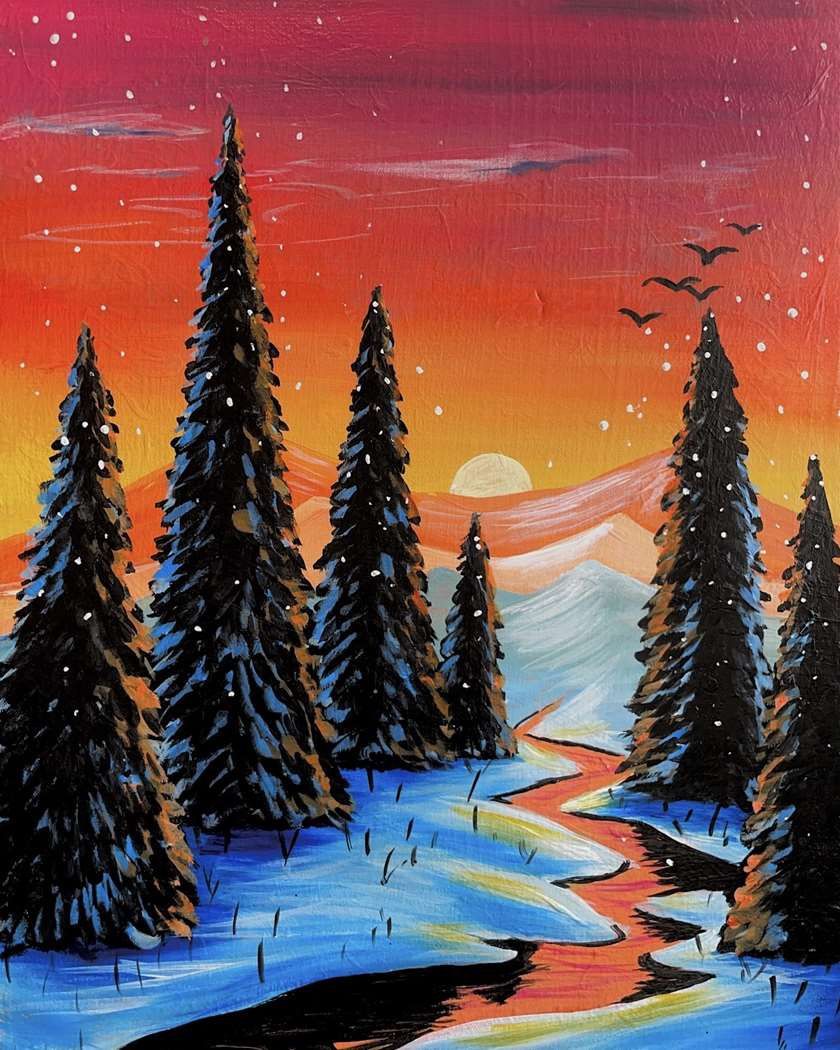 Early Morning Winter-Paint Party