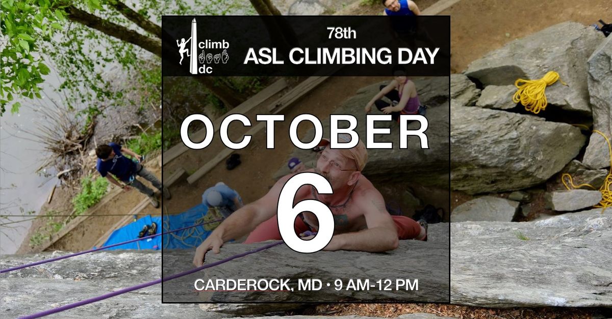 78th ASL Climbing Day - Outdoors at Carderock, MD