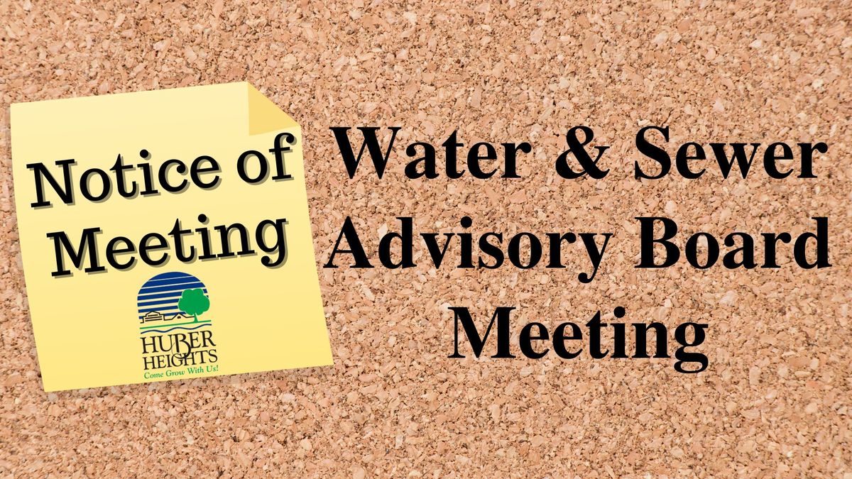 Water & Sewer Advisory Board Meeting