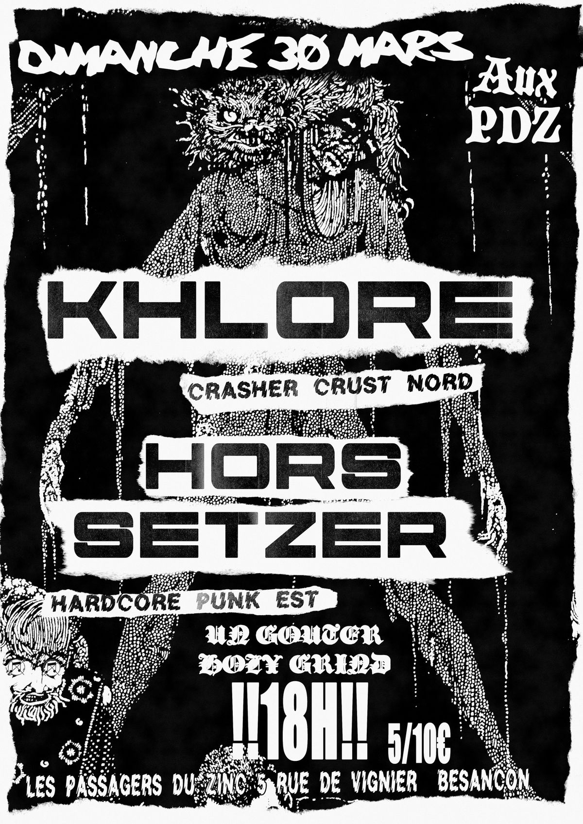 KHLORE \/\/ HORS SETZER (crust, punk, hardcore)