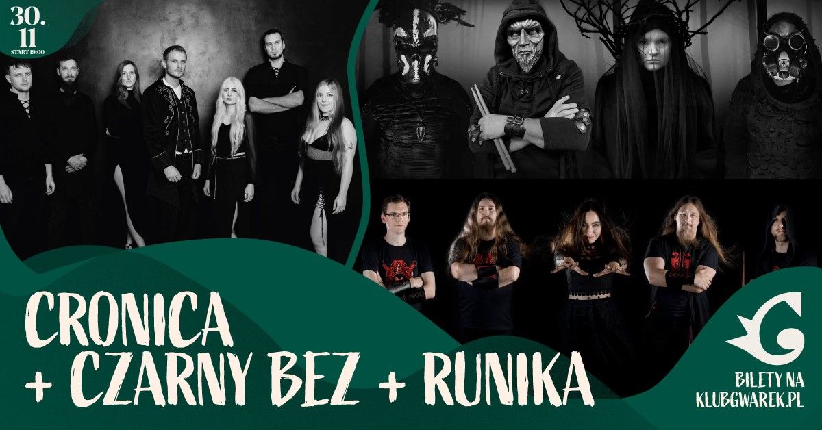 Cronica & Czarny Bez & Runika | 30\/11\/2024 | Krak\u00f3w, Klub Gwarek