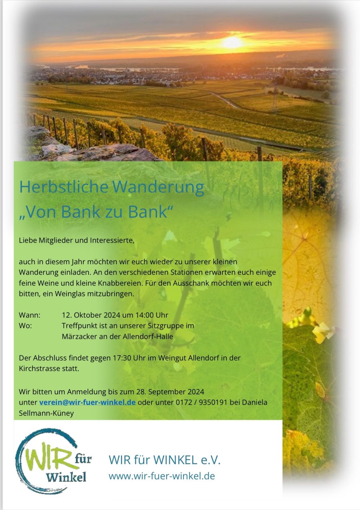 Herbstliche Wanderung \u201eVon Bank zu Bank\u201c