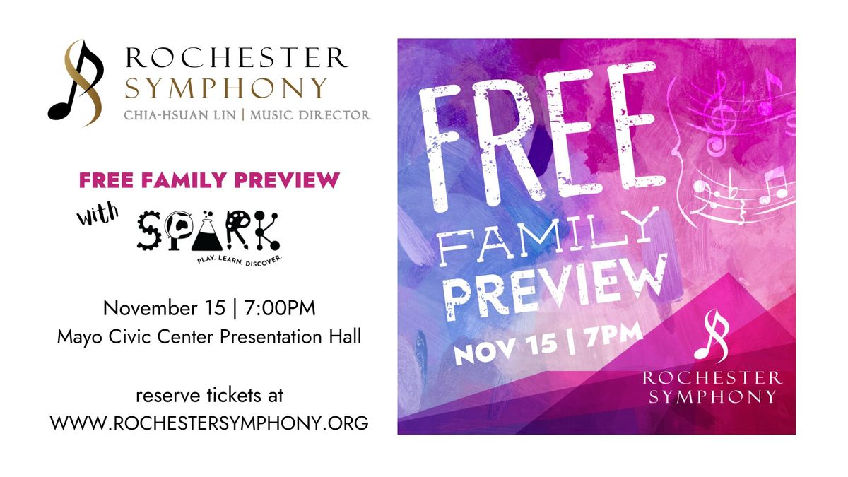 FREE FAMILY PREVIEW CONCERT