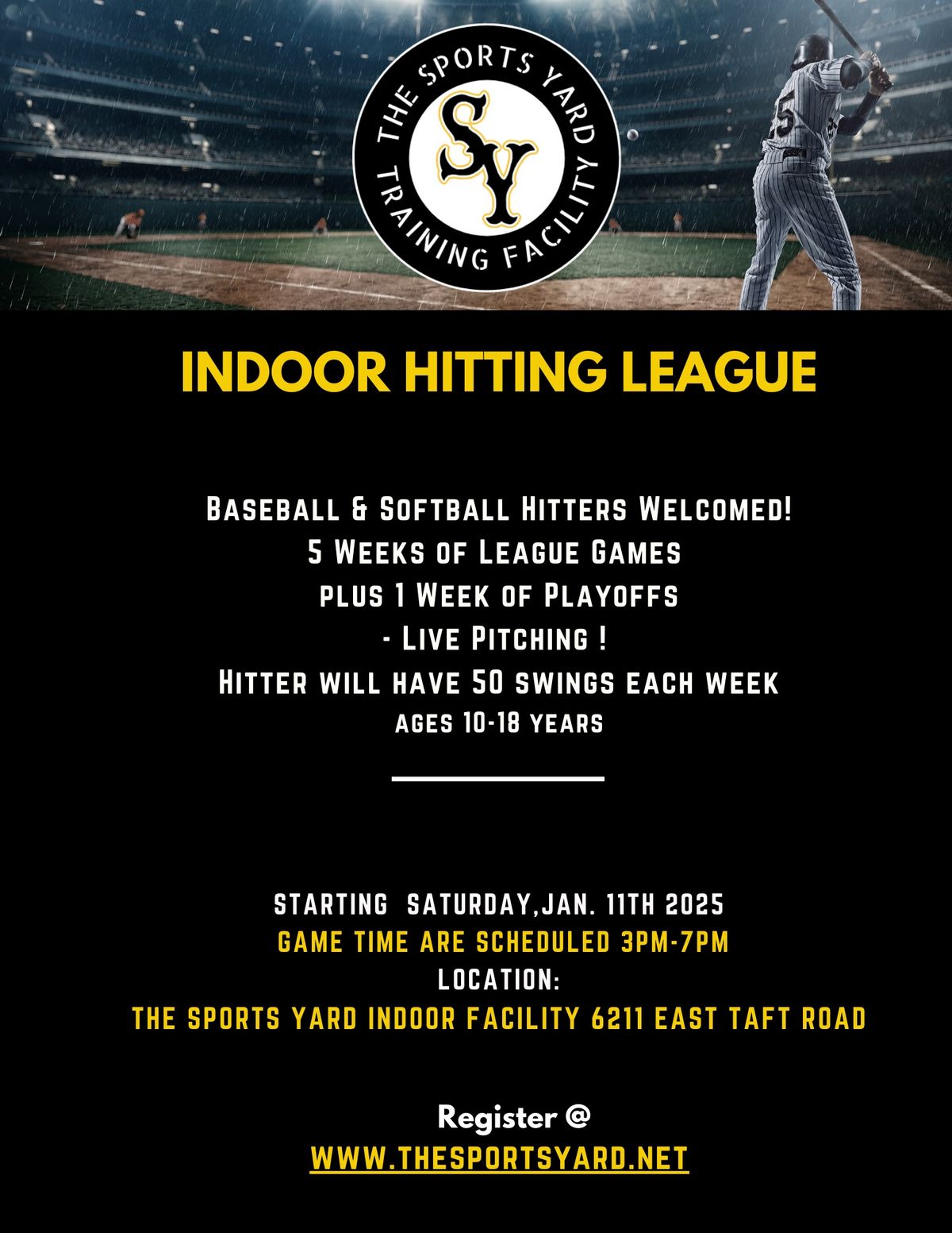 Saturday Indoor Situational Hitting League 