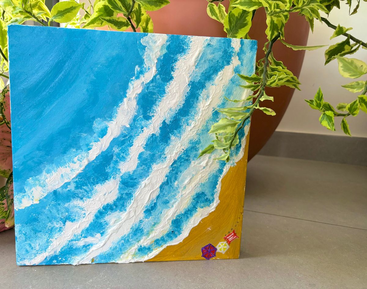 Calming Ocean Waves - Textured Paint class\ud83c\udf77 