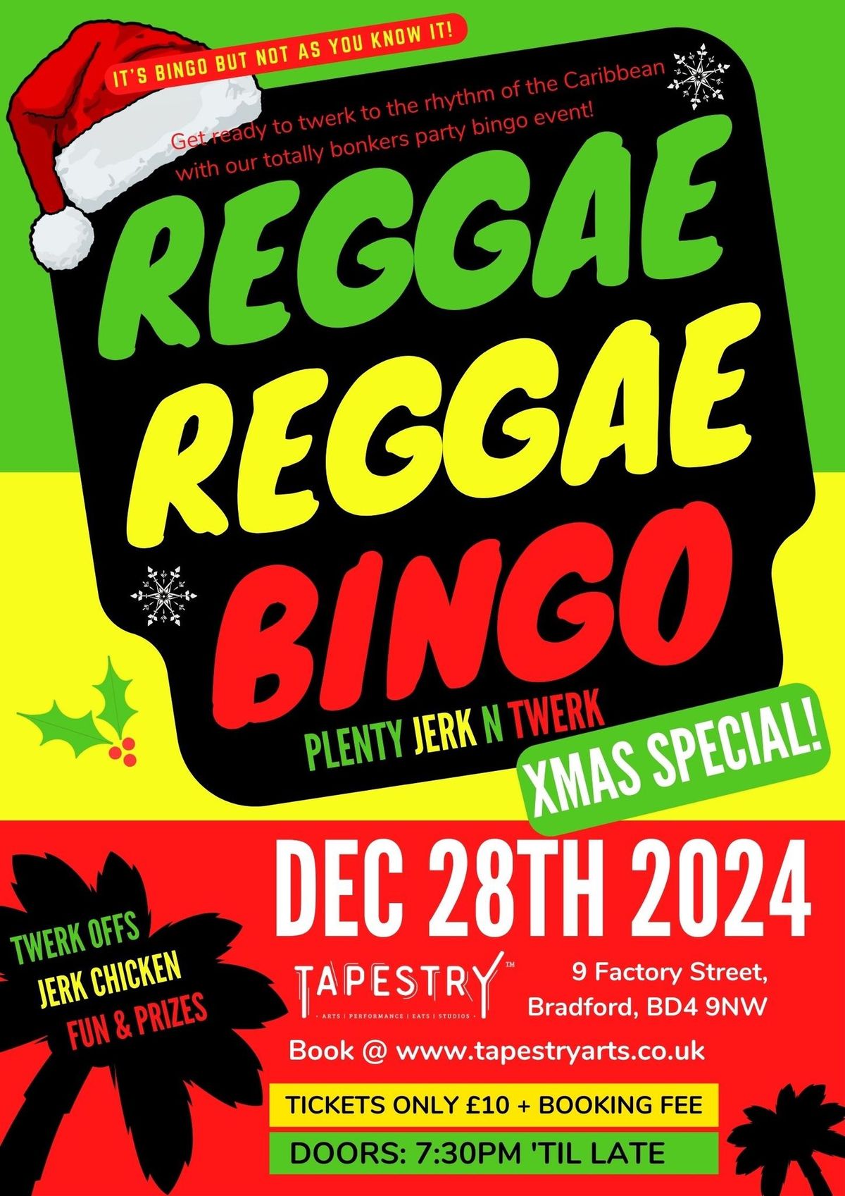 Reggae Reggae Bingo (XMAS SPECIAL) Jerk n Twerk with Captain Kirk!