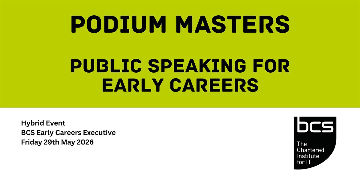 Podium Masters - Public Speaking for Early Careers
