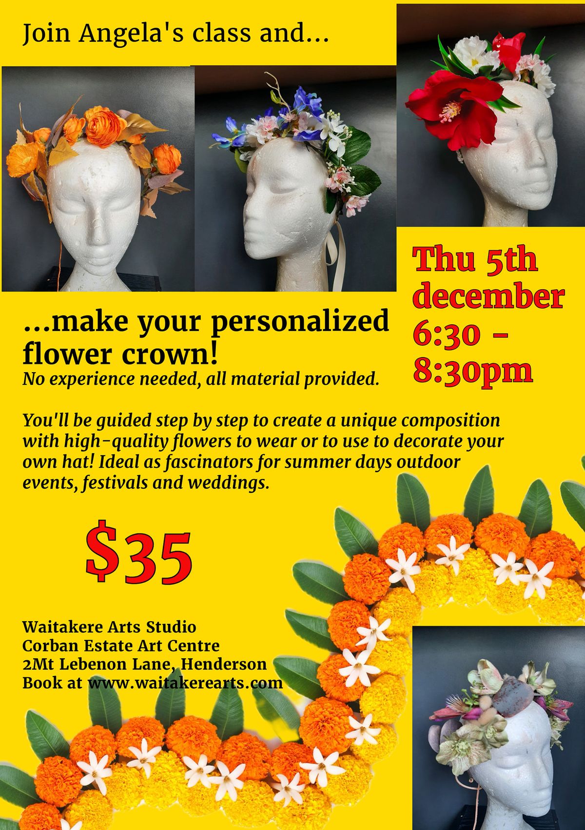 Craft workshop: flower crown