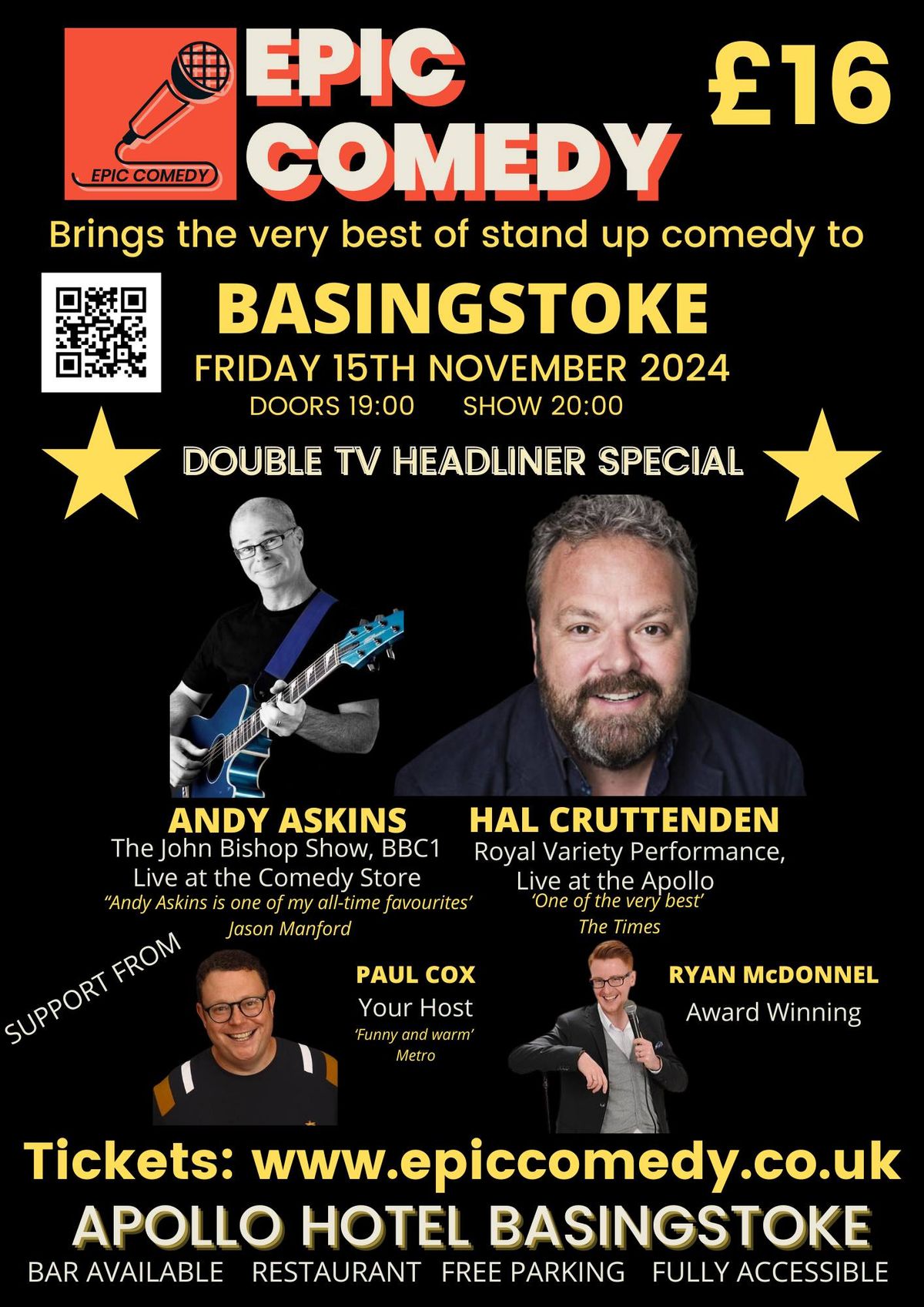 Epic Comedy Basingstoke - Friday 15th November 2024 