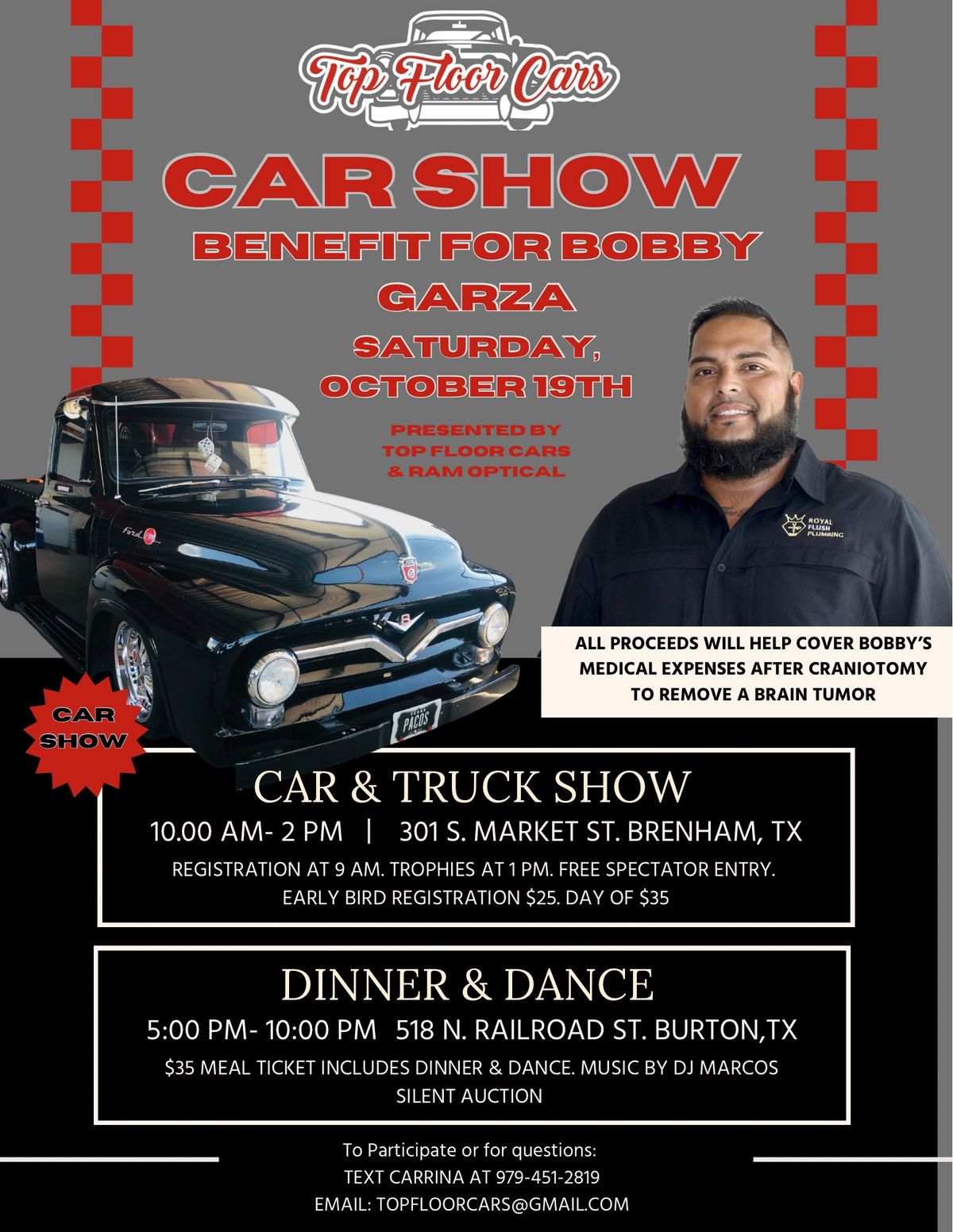 Car Show & Benefit for Bobby Garza 