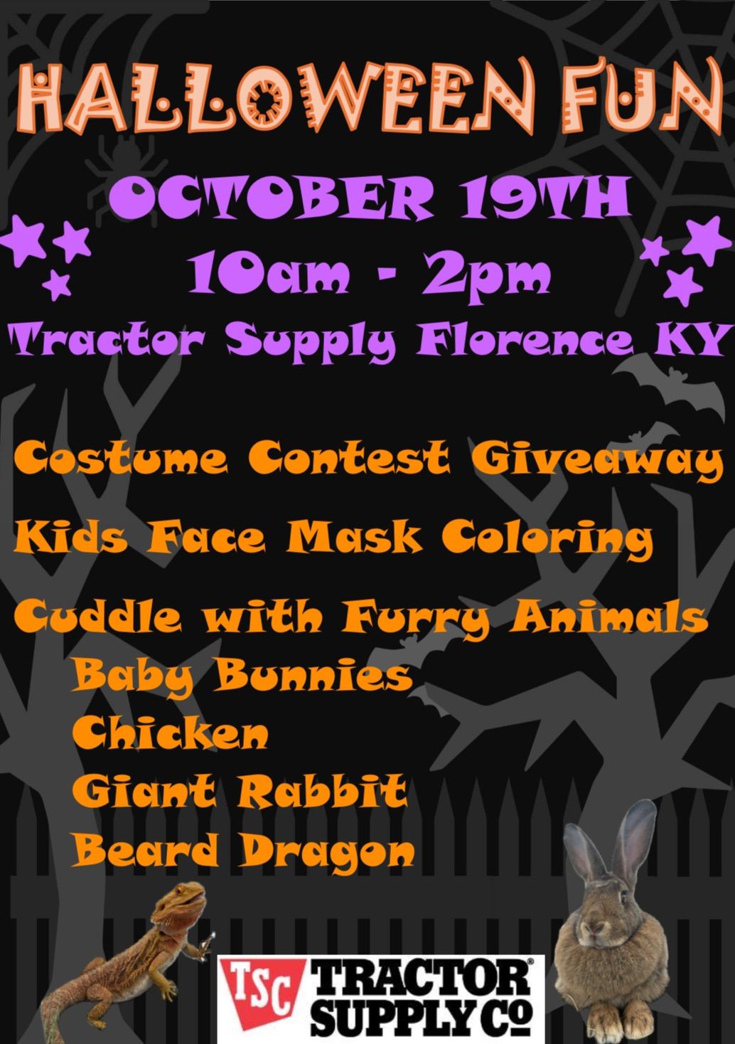 Halloween Cuddles Fun at Tractor Supply Florence