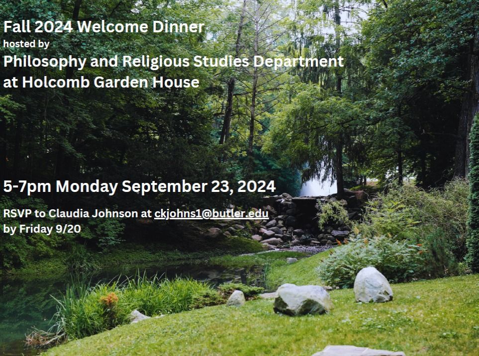 Fall 2024 Philosophy and Religious Studies Welcome Dinner