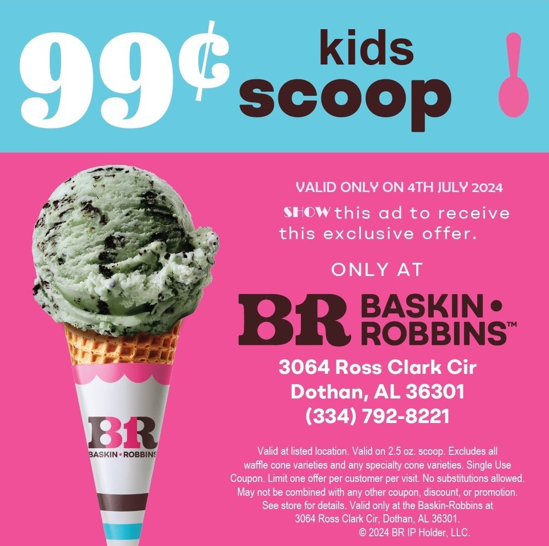 Celebrate 4th of July with Baskin Robbins!