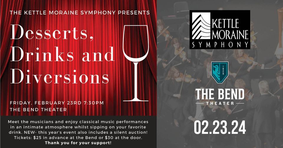 Kettle Moraine Symphony Presents Desserts, Drinks and Diversions 2024